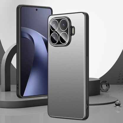 For Xiaomi 17T 5G Golden Shield Metal Frosted Lens Film Phone Case - Silver Grey - EDA009255304C