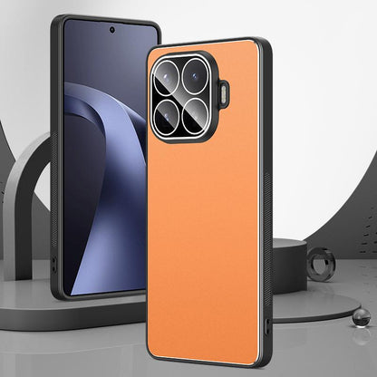For Xiaomi 17T Pro 5G Golden Shield Metal Frosted Lens Film Phone Case - Orange - EDA009255305D