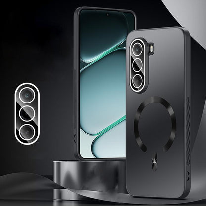 For OnePlus Turbo 6X 5G Ice Magnetic Explosion-proof Lens Film PC Phone Case - Graphite Black - EDA009255905A