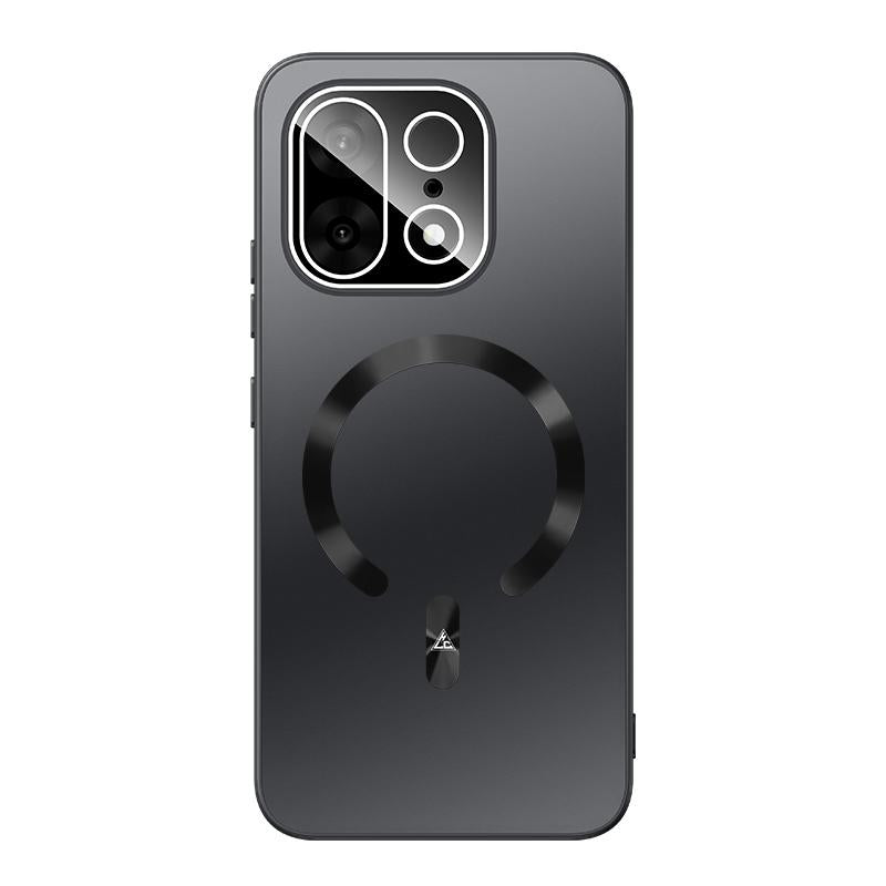 For OnePlus Turbo 6X Pro 5G Ice Magnetic Explosion-proof Lens Film PC Phone Case - Graphite Black - EDA009255906A