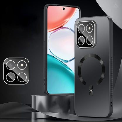 For Honor Play 80 Pro 5G Ice Magnetic Explosion-proof Lens Film PC Phone Case - Graphite Black - EDA009256210A
