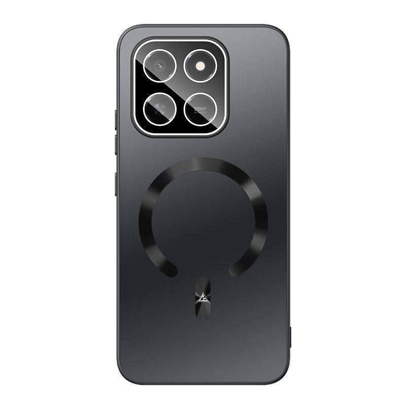 For Honor Play 80 Pro 5G Ice Magnetic Explosion-proof Lens Film PC Phone Case - Graphite Black - EDA009256210A