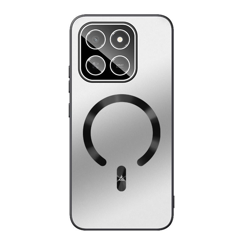 For Honor Play 80 Pro 5G Ice Magnetic Explosion-proof Lens Film PC Phone Case - Space Silver - EDA009256210C