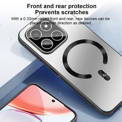 For Honor Play 80 Pro 5G Ice Magnetic Explosion-proof Lens Film PC Phone Case - Space Silver - EDA009256210C