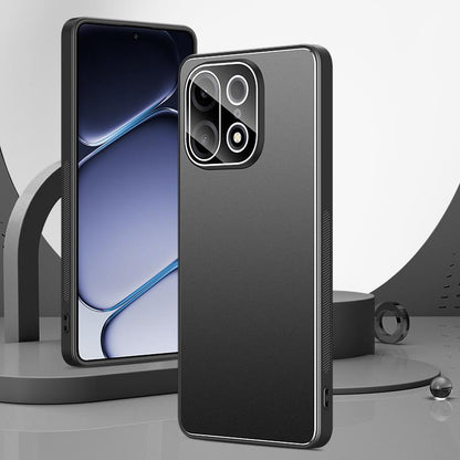For OnePlus Turbo 6X Pro 5G Golden Shield Metal Frosted Lens Film Phone Case - Black - EDA009261306A