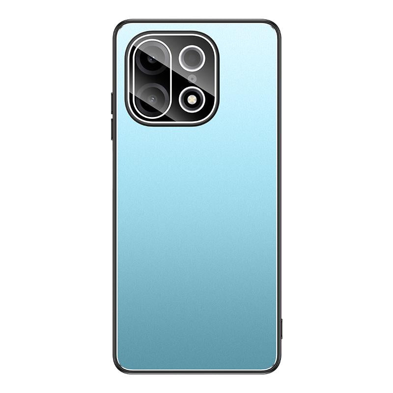 For OnePlus Turbo 6X Pro 5G Golden Shield Metal Frosted Lens Film Phone Case - Blue - EDA009261306B