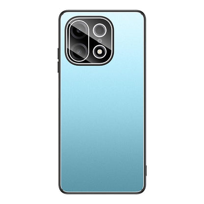For OnePlus Turbo 6X Pro 5G Golden Shield Metal Frosted Lens Film Phone Case - Blue - EDA009261306B