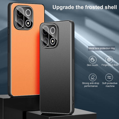 For OnePlus Turbo 6X Pro 5G Golden Shield Metal Frosted Lens Film Phone Case - Silver Grey - EDA009261306C