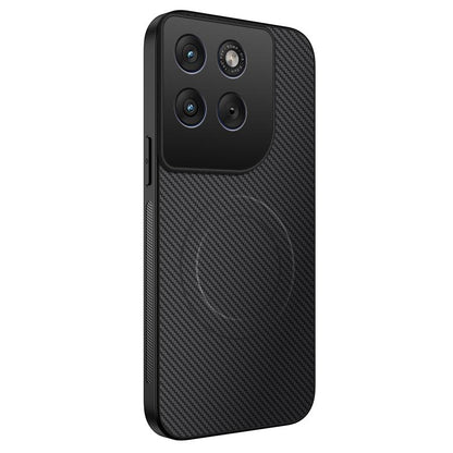 For Motorola Moto G37 Power 5G WANLONFENG TQ Series Magnetic Carbon Fiber Texture PC Hybrid TPU Phone Case - Black - EDA009262819A