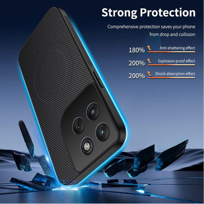 For Motorola Moto G37 Power 5G WANLONFENG TQ Series Magnetic Carbon Fiber Texture PC Hybrid TPU Phone Case - Purple - EDA009262819D