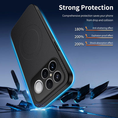 For Redmi K90 Pro Max 5G / Poco F8 Ultra WANLONFENG TQ Series Magnetic Carbon Fiber Texture PC Hybrid TPU Phone Case(Grey)
