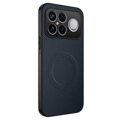 For Redmi K90 Pro Max 5G / Poco F8 Ultra WANLONFENG TQ Series Magnetic Carbon Fiber Texture PC Hybrid TPU Phone Case(Sapphire Blue)