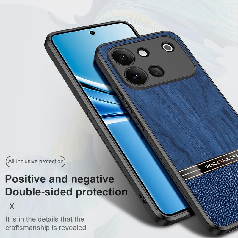 For vivo S60 5G Bionic Tree Texture Full Coverage Phone Case - Grey - EDA009266812B