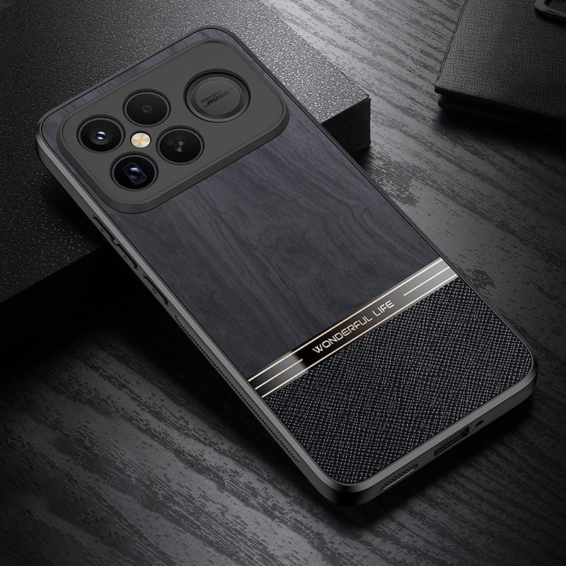 For Redmi K90 Pro Max / Poco F8 Ultra Bionic Tree Texture Full Coverage Phone Case(Black)