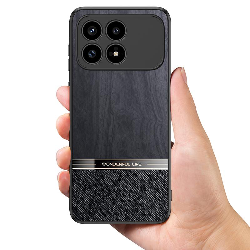 For Redmi K90 Pro Max / Poco F8 Ultra Bionic Tree Texture Full Coverage Phone Case(Black)