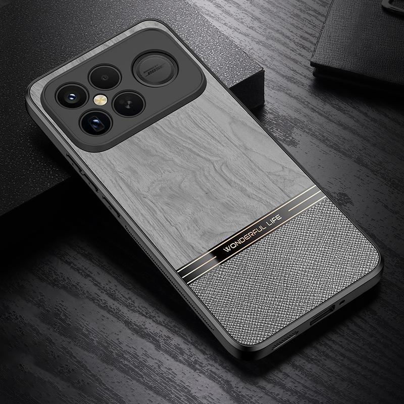For Redmi K90 Pro Max / Poco F8 Ultra Bionic Tree Texture Full Coverage Phone Case(Grey)