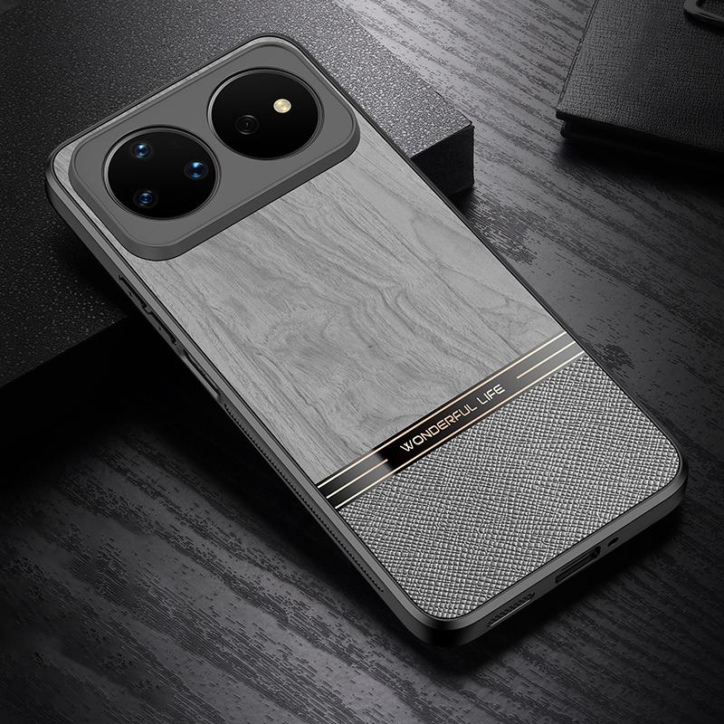 For Huawei nova 16 Ultra Bionic Tree Texture Full Coverage Phone Case - Grey - EDA009267314B