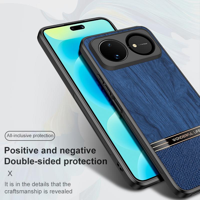 For Huawei nova 16 Ultra Bionic Tree Texture Full Coverage Phone Case - Blue - EDA009267314C