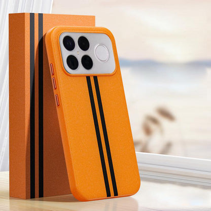 For Redmi K90 Pro Max / Poco F8 Ultra 5G Boundless Rock Sand Starting Line Series Contrast Color Magnetic Phone Case(Orange)