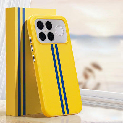 For Redmi K90 Pro Max / Poco F8 Ultra 5G Boundless Rock Sand Starting Line Series Contrast Color Magnetic Phone Case(Yellow)
