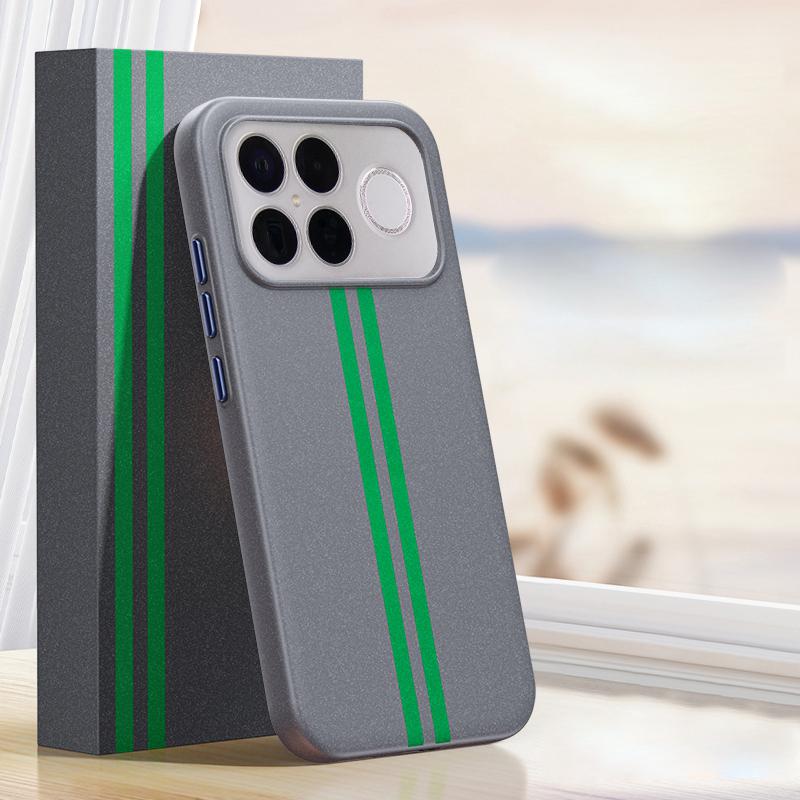 For Redmi K90 Pro Max / Poco F8 Ultra 5G Boundless Rock Sand Starting Line Series Contrast Color Magnetic Phone Case(Gray)
