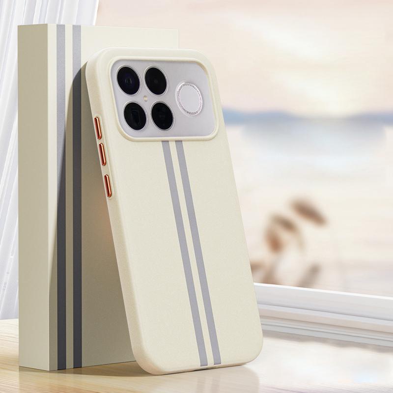 For Redmi K90 Pro Max / Poco F8 Ultra 5G Boundless Rock Sand Starting Line Series Contrast Color Magnetic Phone Case(Beige)