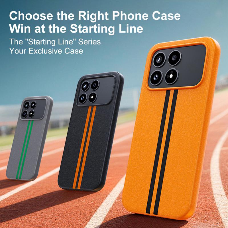 For Redmi K90 Pro Max / Poco F8 Ultra 5G Boundless Rock Sand Starting Line Series Contrast Color Magnetic Phone Case(Beige)