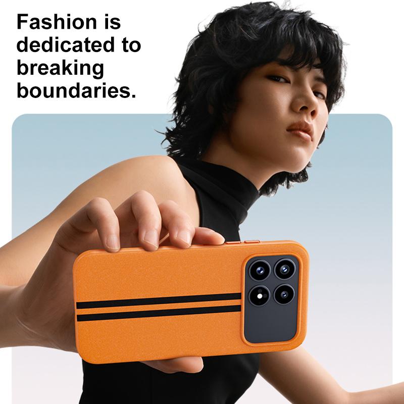 For Redmi K90 Pro Max / Poco F8 Ultra 5G Boundless Rock Sand Starting Line Series Contrast Color Magnetic Phone Case(Beige)