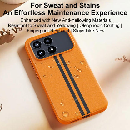 For Redmi K90 Pro Max / Poco F8 Ultra 5G Boundless Rock Sand Starting Line Series Contrast Color Magnetic Phone Case(Orange)
