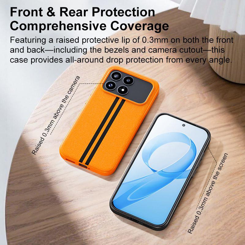 For Redmi K90 Pro Max / Poco F8 Ultra 5G Boundless Rock Sand Starting Line Series Contrast Color Magnetic Phone Case(Black)