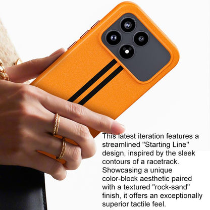 For Redmi K90 Pro Max / Poco F8 Ultra 5G Boundless Rock Sand Starting Line Series Contrast Color Magnetic Phone Case(Orange)