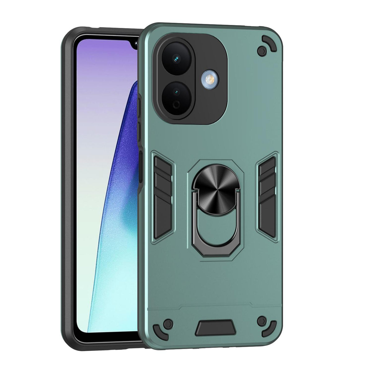 For Redmi Note 17 Pro 5G Global 163.5mm Shockproof Metal Ring Holder Phone Case - Blue - EDA009286506B