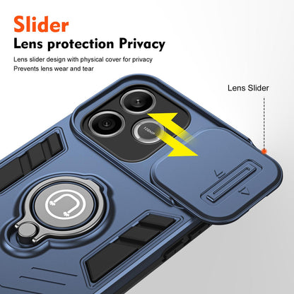 For Honor 600 Lite Global Camshield Ring Holder Phone Case - Royal Blue - EDA009288703A