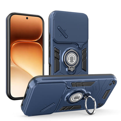 For Honor 600 Global Camshield Ring Holder Phone Case - Royal Blue - EDA009288704A