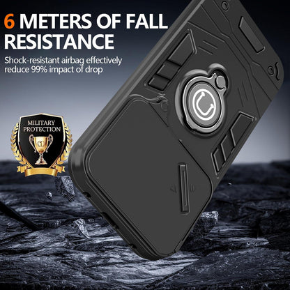 For Honor 600 Global Camshield Ring Holder Phone Case - Orange - EDA009288704D