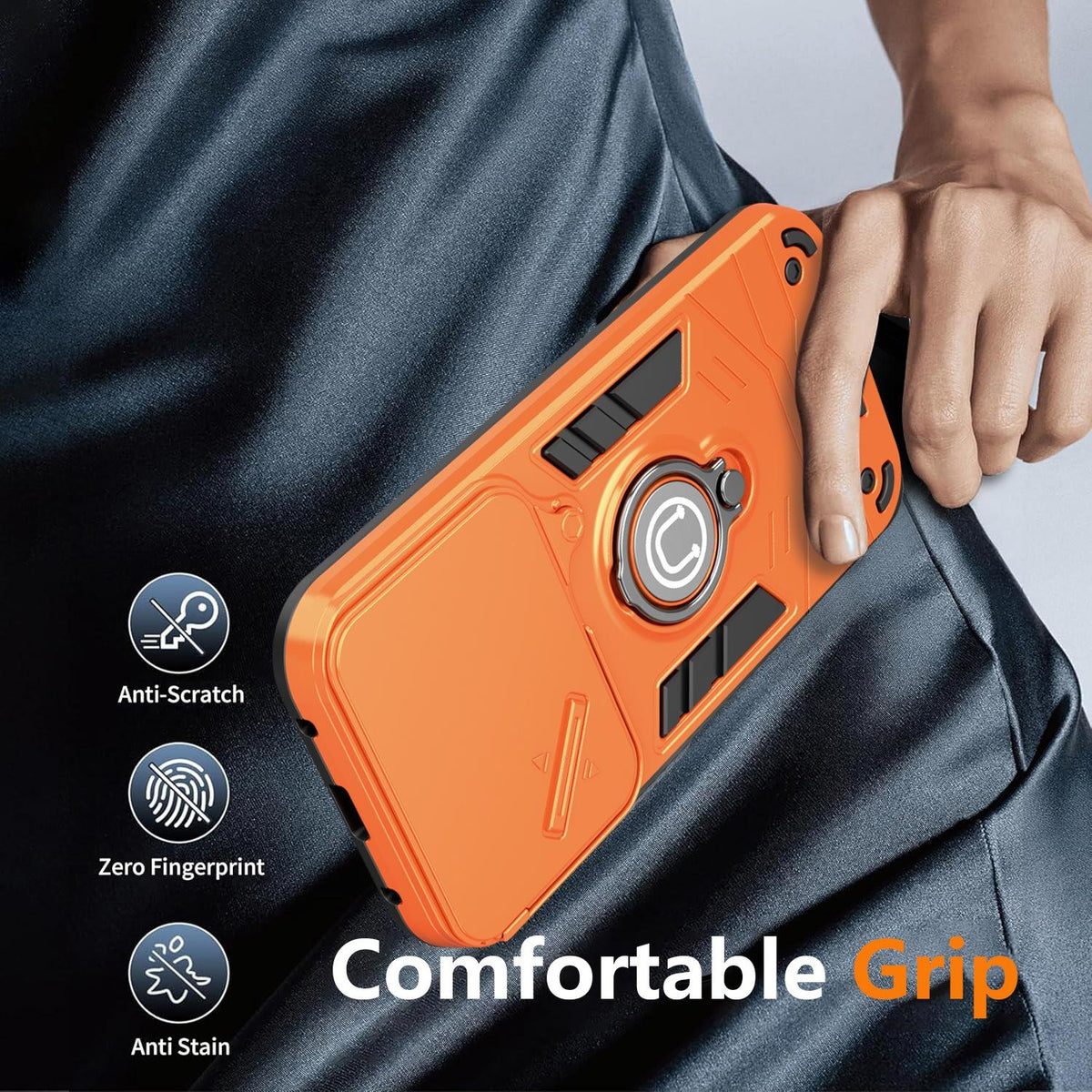 For Honor 600 Pro Global Camshield Ring Holder Phone Case - Royal Blue - EDA009288705A