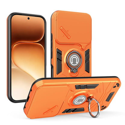 For Honor 600 Pro Global Camshield Ring Holder Phone Case - Orange - EDA009288705D