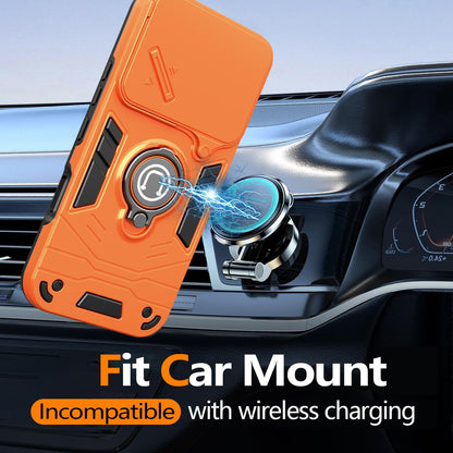 For Honor 600 Pro Global Camshield Ring Holder Phone Case - Orange - EDA009288705D