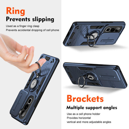 For Infinix Hot 70 4G Camshield Ring Holder Phone Case - Royal Blue - EDA009288803A