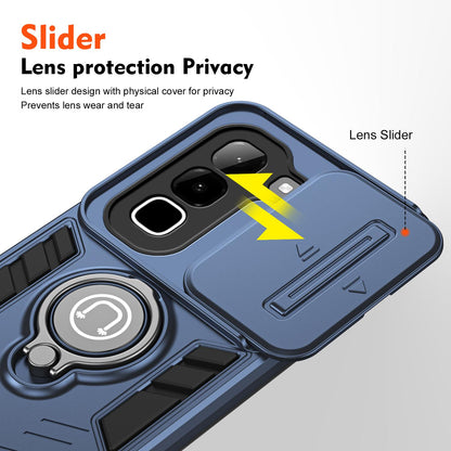 For Infinix Hot 70 4G Camshield Ring Holder Phone Case - Royal Blue - EDA009288803A
