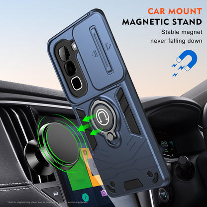 For Infinix Hot 70 4G Camshield Ring Holder Phone Case - Royal Blue - EDA009288803A