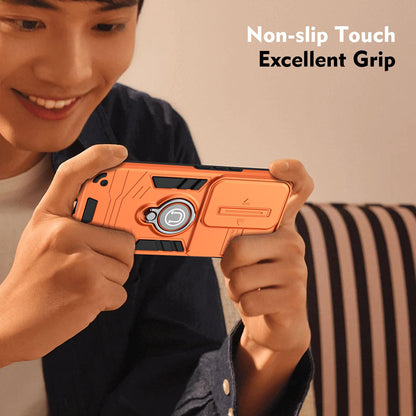 For Infinix Hot 70 4G Camshield Ring Holder Phone Case - Orange - EDA009288803D