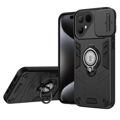 For Tecno Pova Curve 2 5G Camshield Ring Holder Phone Case - Black - EDA009289507B