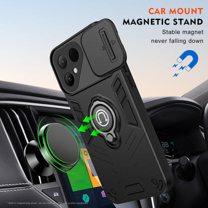 For Tecno Pova Curve 2 5G Camshield Ring Holder Phone Case - Black - EDA009289507B