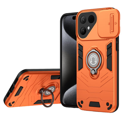For Tecno Pova Curve 2 5G Camshield Ring Holder Phone Case - Orange - EDA009289507D