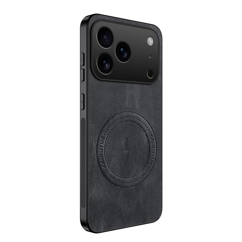 For iPhone 18 Pro WANLONFENG SD Series Nappa Texture Magnetic Phone Case - Black - EDA009290823A
