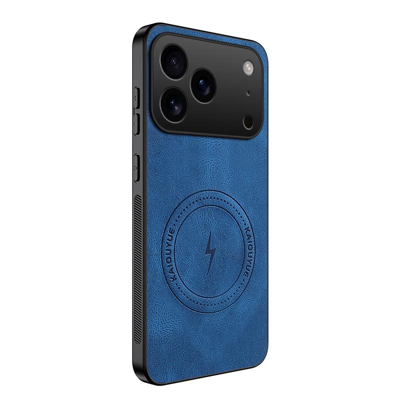 For iPhone 18 Pro WANLONFENG SD Series Nappa Texture Magnetic Phone Case - Blue - EDA009290823C