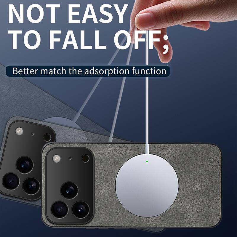 For iPhone 18 Pro Max WANLONFENG SD Series Nappa Texture Magnetic Phone Case - Blue - EDA009290824C