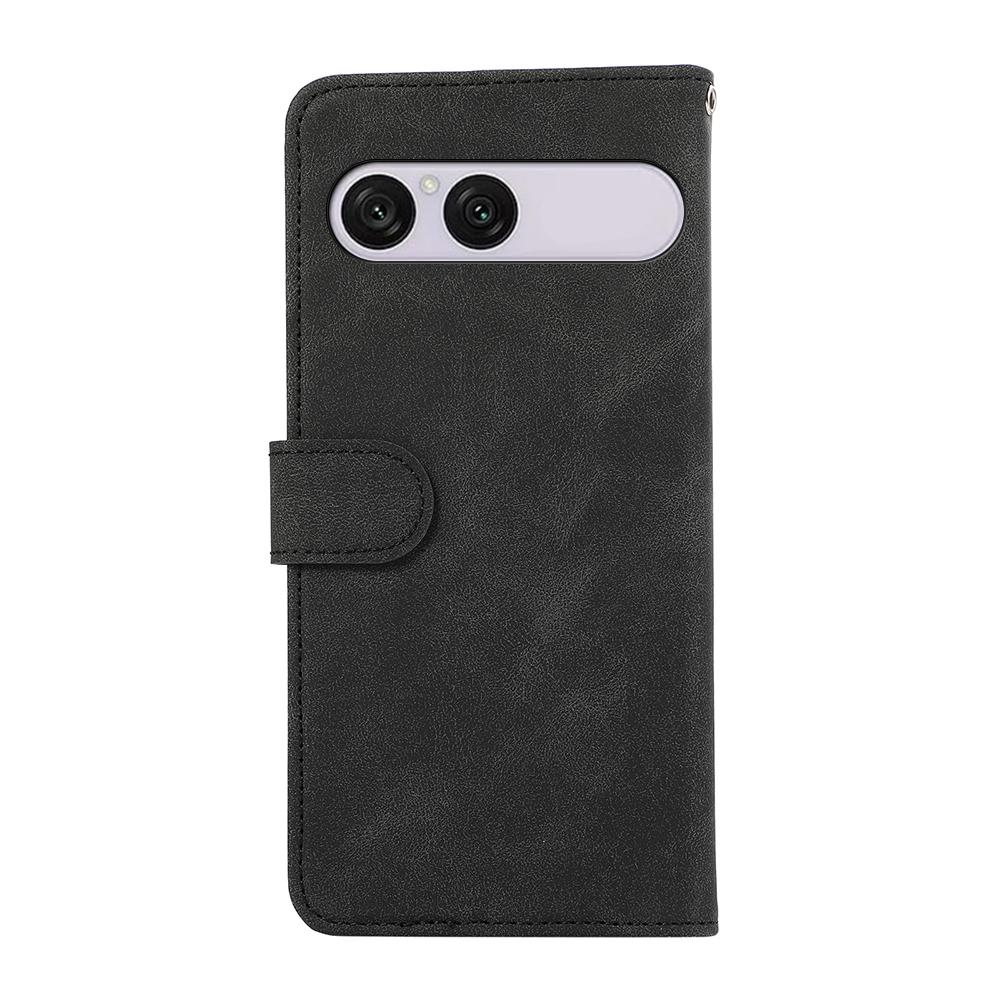 For Sony Xperia 10 VIII / 10 VII ABEEL Color Block Magnetic RFID Leather Phone Case - Black-Green - EDA009292602B