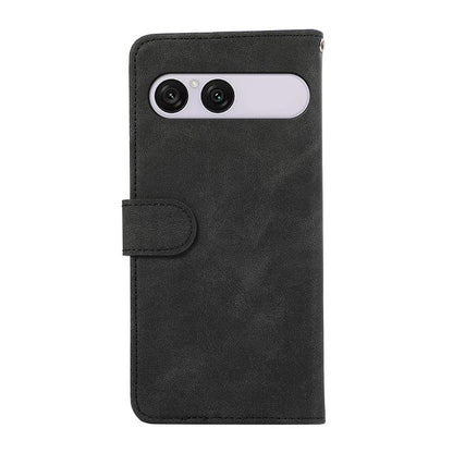 For Sony Xperia 10 VIII / 10 VII ABEEL Color Block Magnetic RFID Leather Phone Case - Black-Green - EDA009292602B